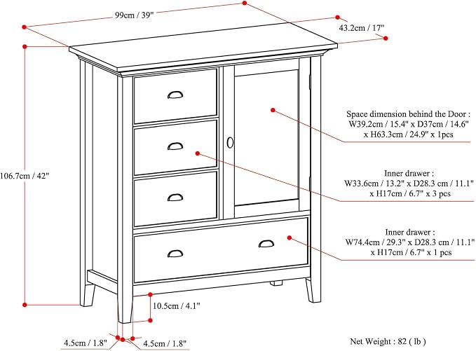 SIMPLIHOME Redmond Storage Cabinet - Image 3