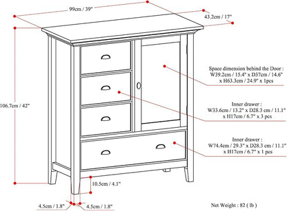 SIMPLIHOME Redmond Storage Cabinet - Image 3