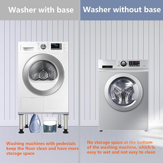 Mini Fridge Stand, Universal Adjustable Washing Machine Stand - Image 5