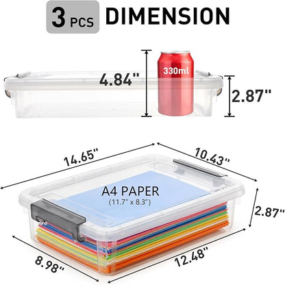 Citylife 3 PCS Plastic Storage Bins - Image 2