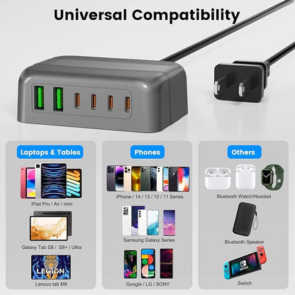 BURUDU USB C Charging Station, Portable PD Fast USB Wall Charger - Image 6