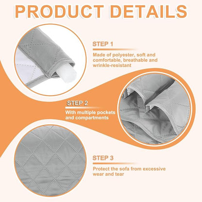 uxcell 1 Pcs Recliner Armchair Caddy, Couch Armrest Organizer - Image 3
