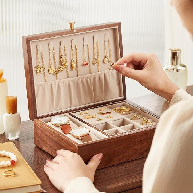 CHOSIN Black Walnut Wooden Jewelry Box - Image 9