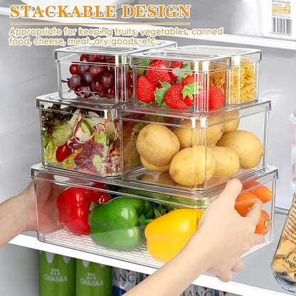 14 Pack Fridge Organizer, Stackable Refrigerator Organizer Bins - Image 5