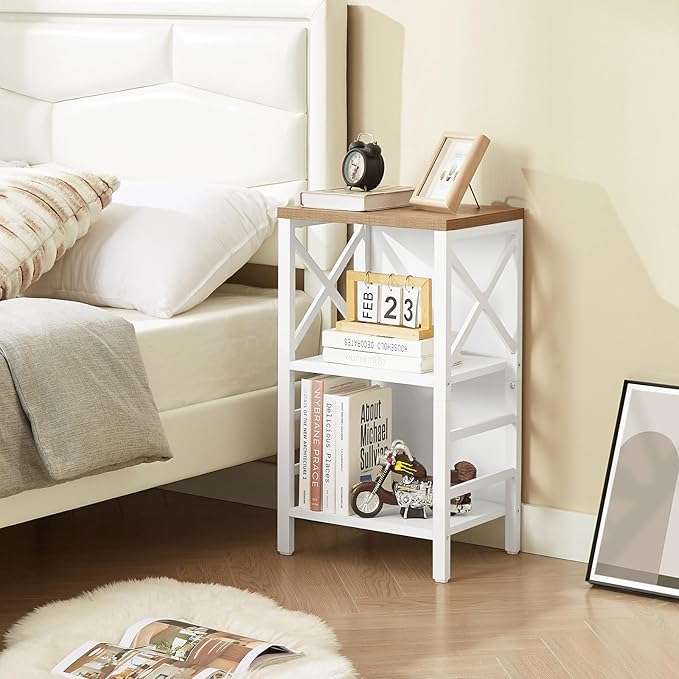 Small Bookshelf, 3 Tier Industrial Bookcase - Image 5