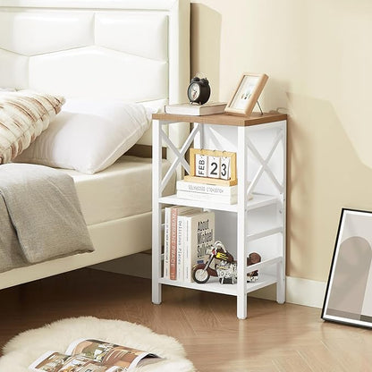 Small Bookshelf, 3 Tier Industrial Bookcase - Image 5