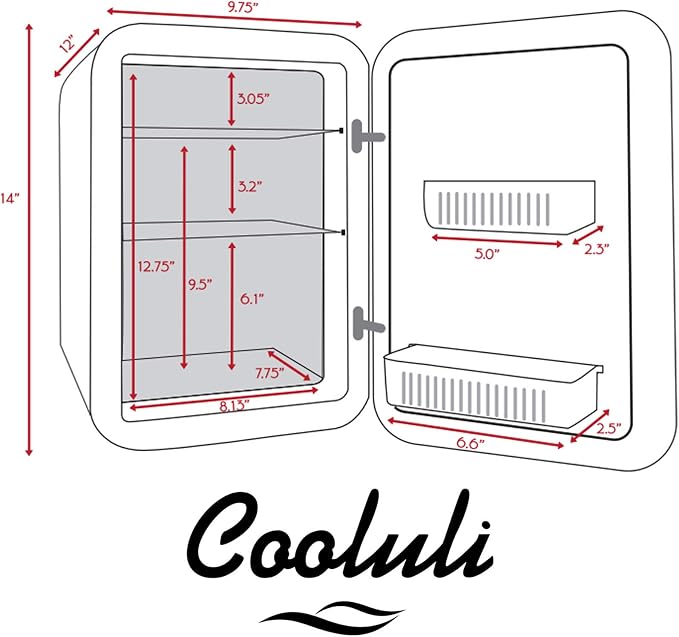 Cooluli 15L Mini Fridge for Bedroom - Image 7