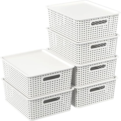 Wekioger Plastic Woven Baskets - Image 7