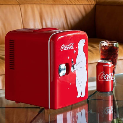 Coca Cola Polar Bear Mini Fridge Compact and Cute Refrigerator - Image 6