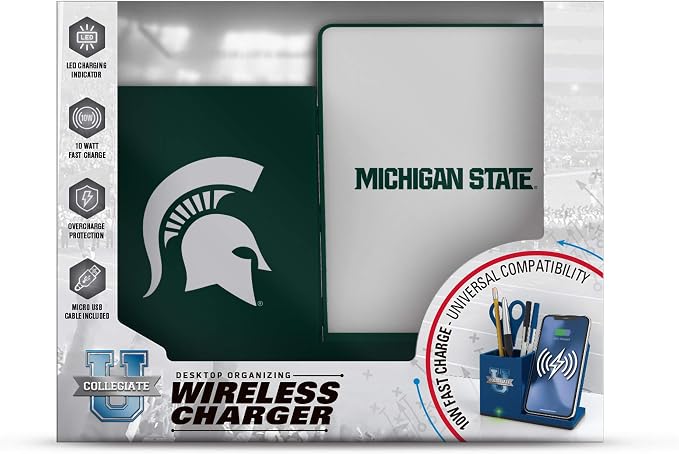 SOAR NCAA Unisex Cell Phone Wireless Charging Stand and Desktop Organizer - Image 3