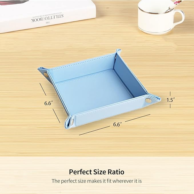 YAPISHI Key Dish Bowl for Entryway, Catchall Holder Bedside Table Valet Tray - Image 3