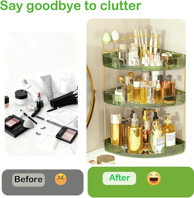 FELIZHOUSE 3-Tier Makeup Organizer - Image 3