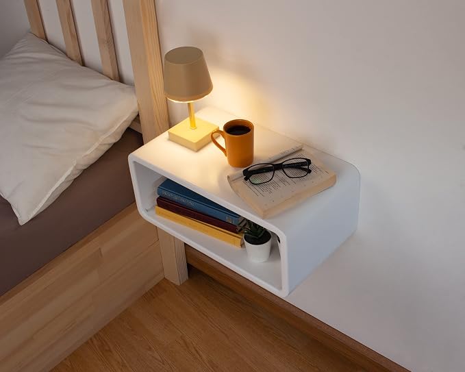 Floating Nightstand Wooden, Bedside Table, Nightstand Shelf, Wall Mounted - Image 3