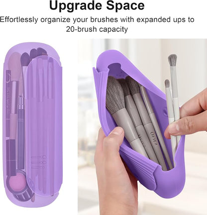 Silicone Travel Makeup Brush Holder - Image 2