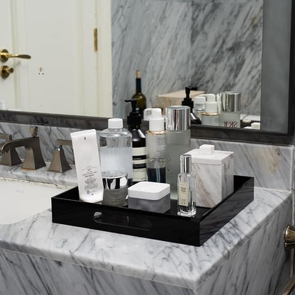 Glossy Black Acrylic Serving Tray - Image 3