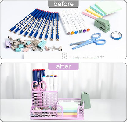 M&G Mesh Pen Holder Desk Organizers Pencil Holder - Image 5