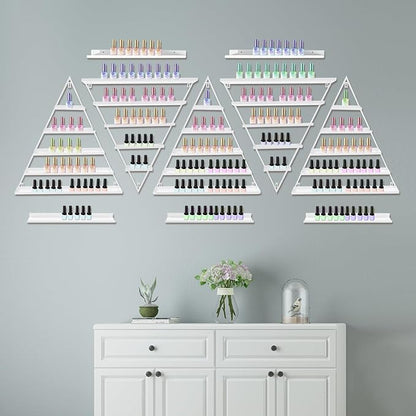 10PCS Triangular Nail Polish Racks, 5 Tiers Wall-Mounted Nail Polish Racks - Image 2