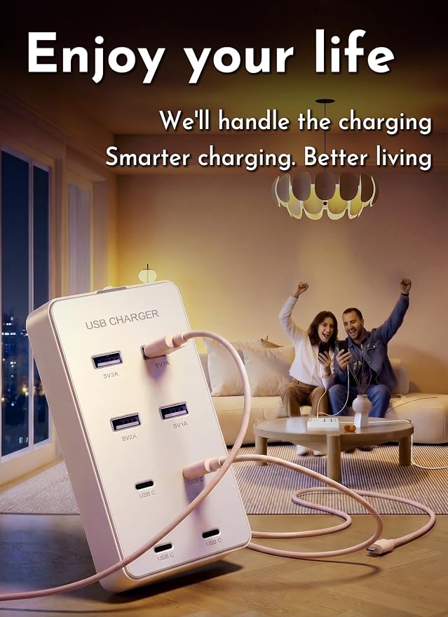 USB Wall Charger USB C Charging Station - Image 7