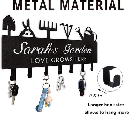 Personalized Key Holder for Wall, Custom Name Wall Mounted Black Key Hanger - Image 8