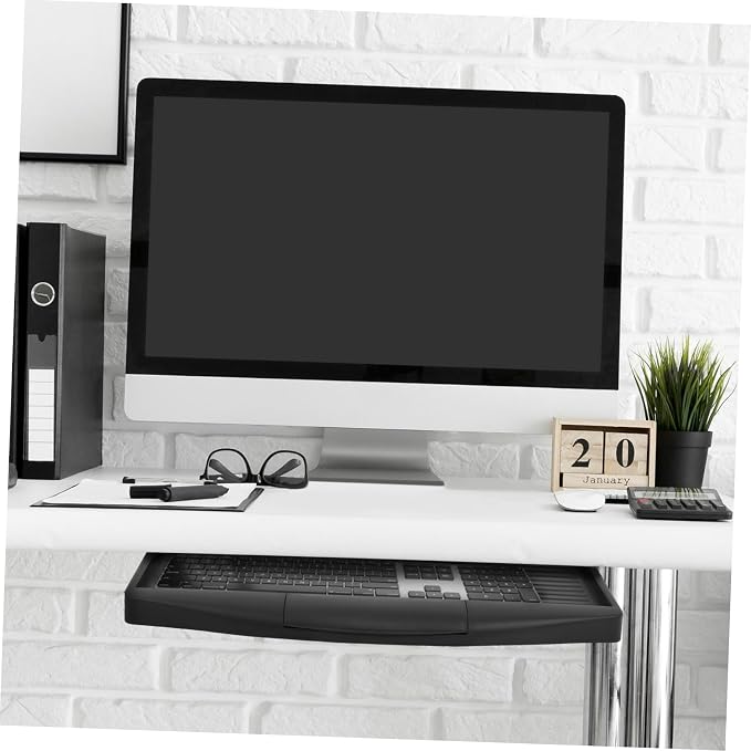 TEHAUX Under-Desk Keyboard Tray 20.67×9.06 in – Adjustable Slide-Out Drawer & - Image 4