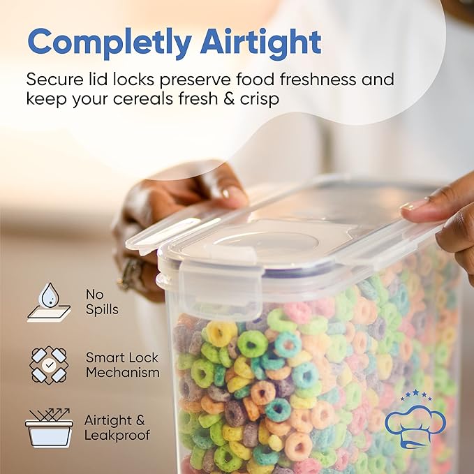 Cereal Containers Storage Set Large, Airtight Food Storage Containers - Image 4