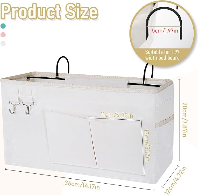 Bedside Caddy Bedside Organizer Hanging Storage Bag - Image 2
