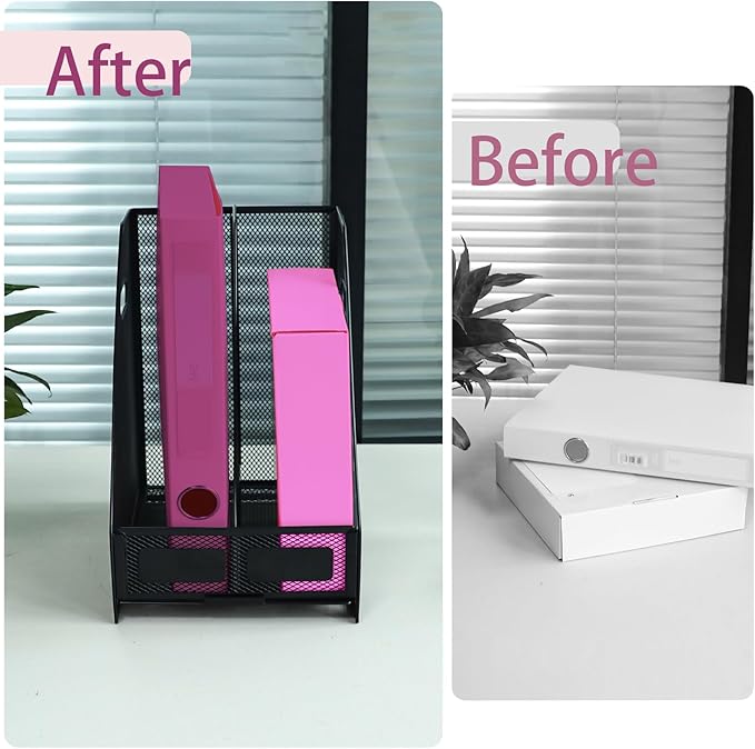 Desk Organizers, Metal Magazine File Holder - Image 5