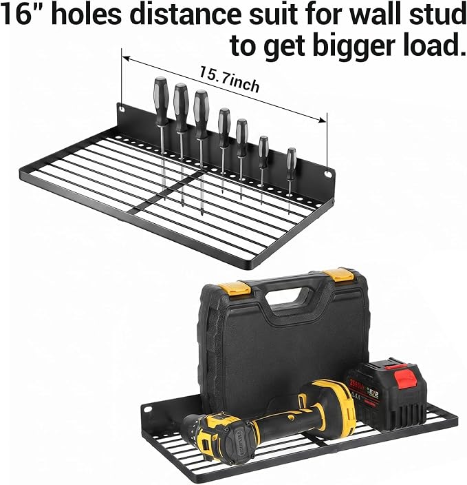 4pcs Tool Holder Set with Charging Station, Power Tools Organizer Wall Mount - Image 3