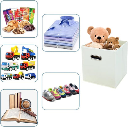 Fabric Cubby Storage Bins, Cube Organizer Bin Foldable Storage Boxes - Image 3