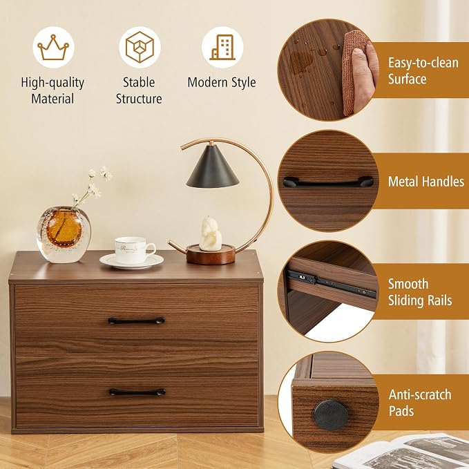 Giantex Stackable 2-Drawer Dressers - Image 5