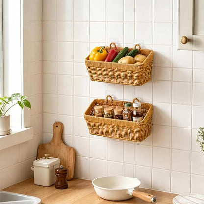 2 Pack Cute Small Wall Hanging Basket - Image 7