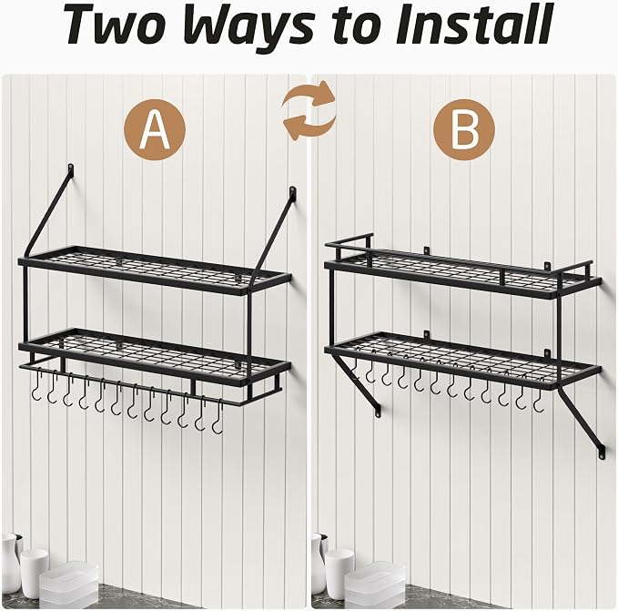 KES 30-Inch Kitchen Pot Rack - Image 8