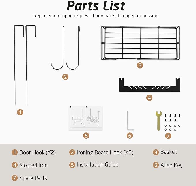 KES Over The Door Ironing Board Holder, Ironing Board Hanger Door Mount - Image 9