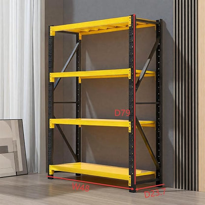 Heavy Duty Warehouse Shelving 4-Tier Industrial Steel Storage Shelves, 2600LB - Image 2