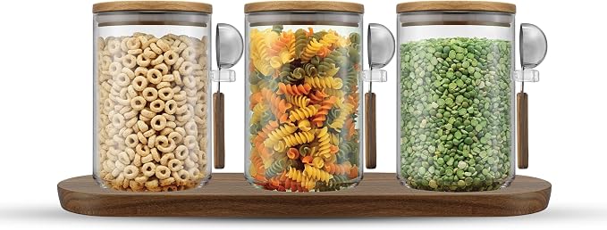 JoyJolt Holden 32oz Stackable Glass Storage Containers - Image 8