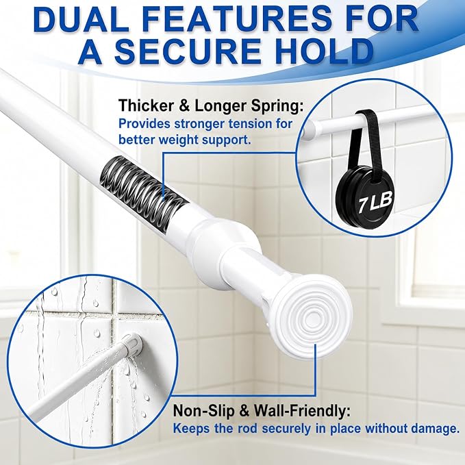 6 Pack Small Tension Curtain Rod, Short Adjustable Extendable | Spring Loaded - Image 5