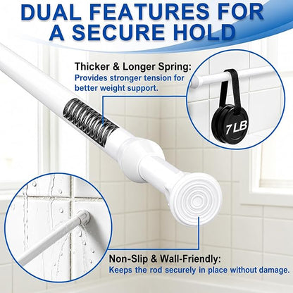 6 Pack Small Tension Curtain Rod, Short Adjustable Extendable | Spring Loaded - Image 5