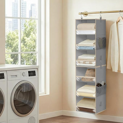 STORAGE MANIAC 6-Shelf Hanging Closet Organizer and Storage, 2 Separable - Image 2