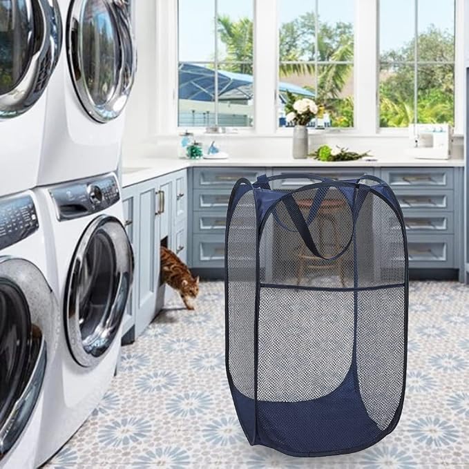 BATTOO Deluxe Strong Mesh Pop up Laundry Hamper Basket - Image 7
