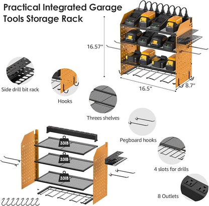 CCCEI Modular Pegboard Rack Power Tool Organizer - Image 4