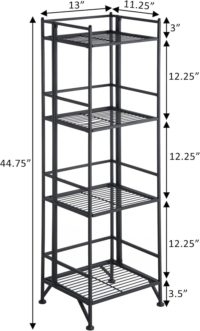 Convenience Concepts Xtra Storage 4 Tier Folding Metal Shelf - Image 3