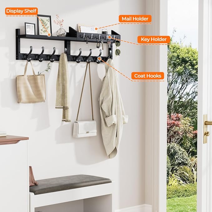 Evermagin 35" Coat Rack Wall Mount - Image 5