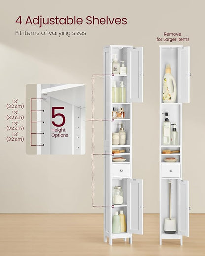 VASAGLE Tall Storage Cabinet, Slim Freestanding Floor Cabinet - Image 5