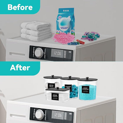 Laundry Pods Container & Dryer Sheet Holder, Laundry Room Organization and - Image 6