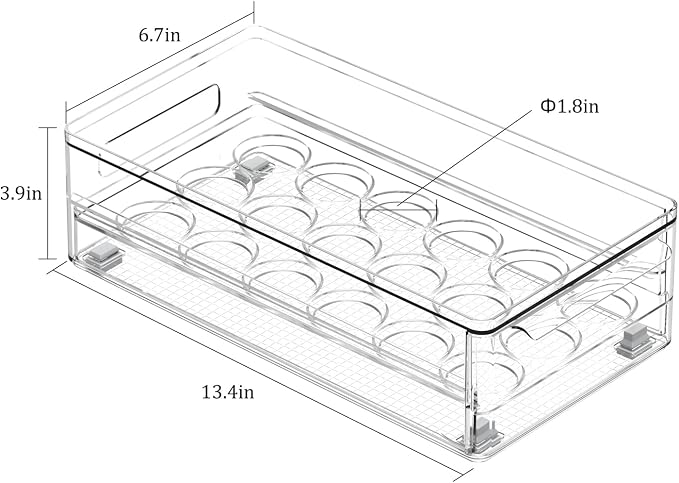 Acrylic Egg Box Transparent 18 and 36 Pack Storage - Image 2