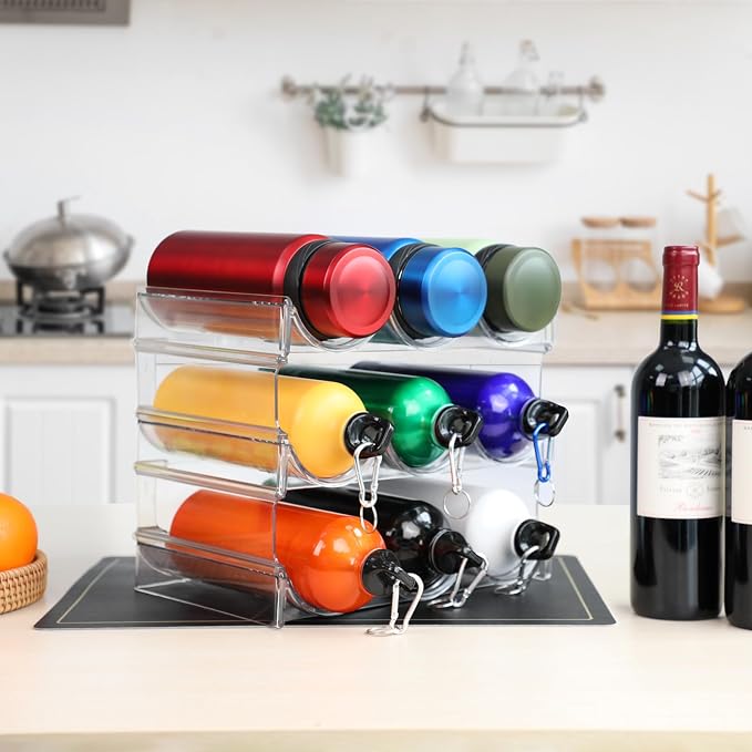 Wine Rack for Inside Cabinet, Wine Bottle Holder Clear Wine Storage Shelf - Image 8