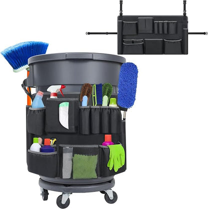 Trash Can Caddy Bags Fit 32-55 Gallon Garbage Bins, Garbage Bin Caddy Bag by Speqerk