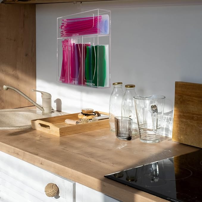 Acrylic Bag Storage Organizer for Kitchen Drawer, Food Storage Bag Organizer - Image 6