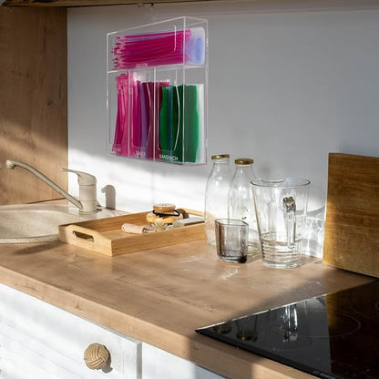 Acrylic Bag Storage Organizer for Kitchen Drawer, Food Storage Bag Organizer - Image 6