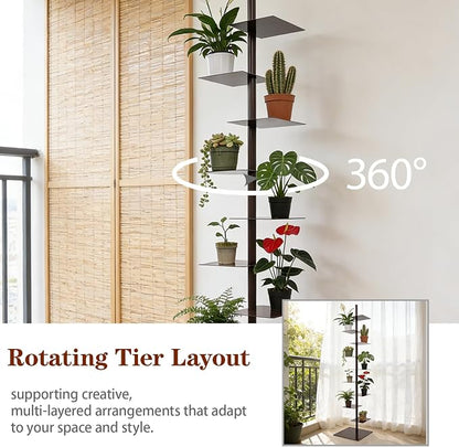 9 Tier Metal Spine Bookshelf Tower, Adjustable Vertical Tower - Image 5